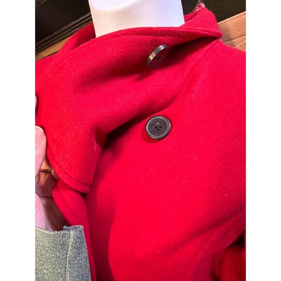 Old Navy Women’s Red Wool Blend Double Breasted Coat Jacket Size M - Picture 7 of 10